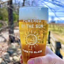 Farm ingredients like hops and grains for brewing