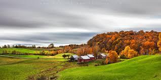 Sunny Vermont farm landscape in summer